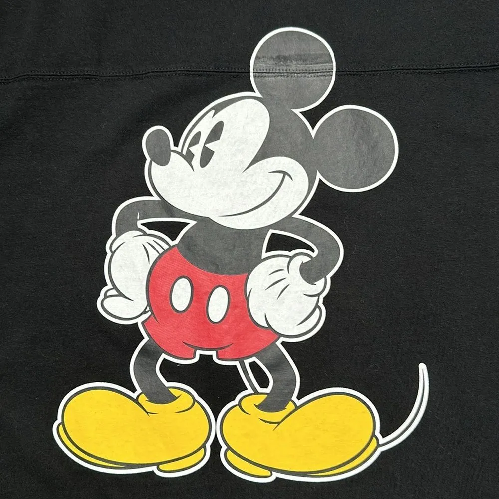 Disney Mickey‎ Mouse Spirit Jersey Long Sleeve Black Pullover Small - Image 7