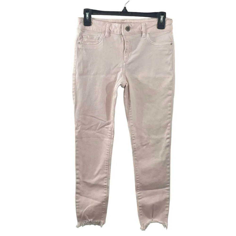DL1961 Florence Instasculpt Cropped‎ Jeans in Blush Pink Denim Size 26 Raw Hem - Image 4