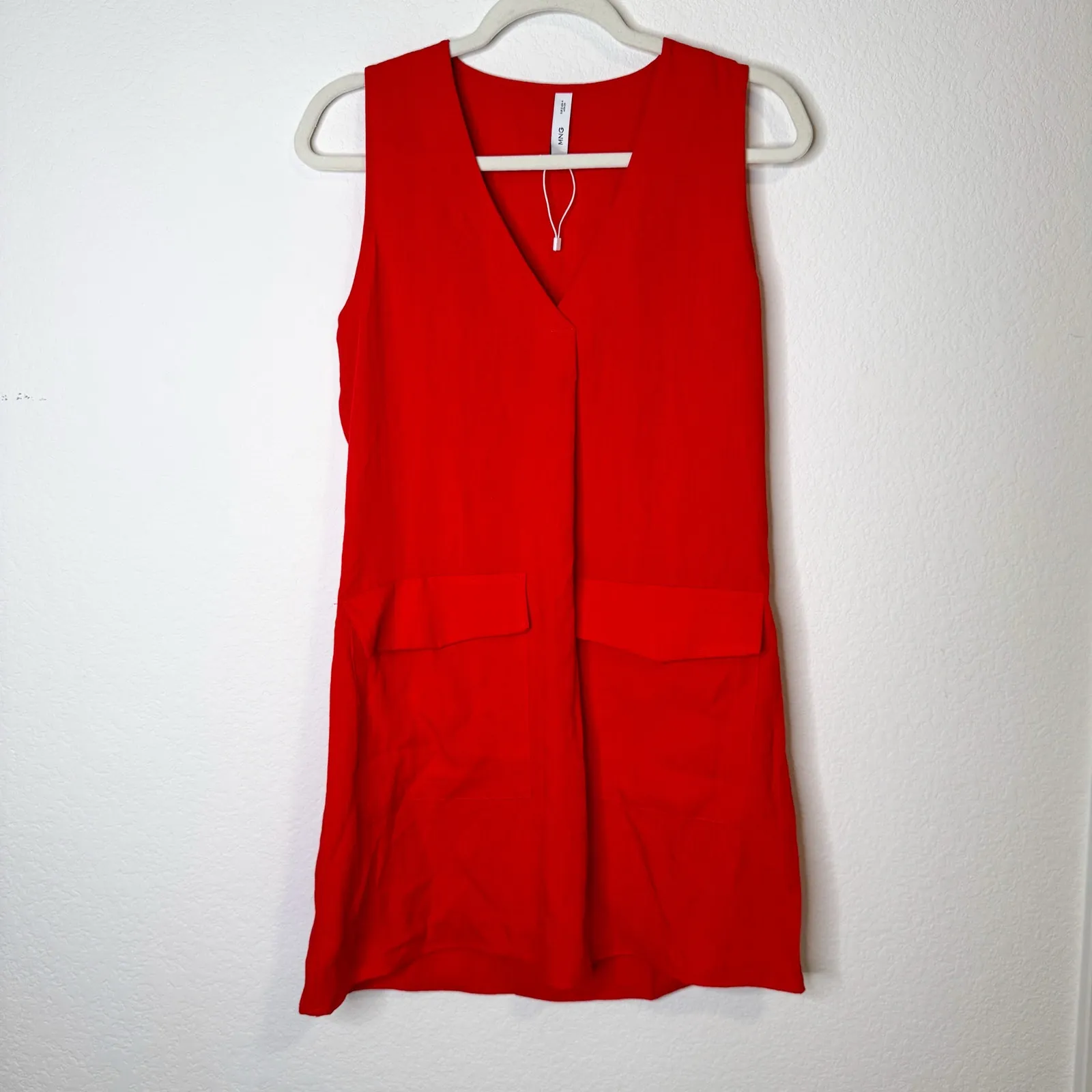 Mango Red Mini Dress - Image 3