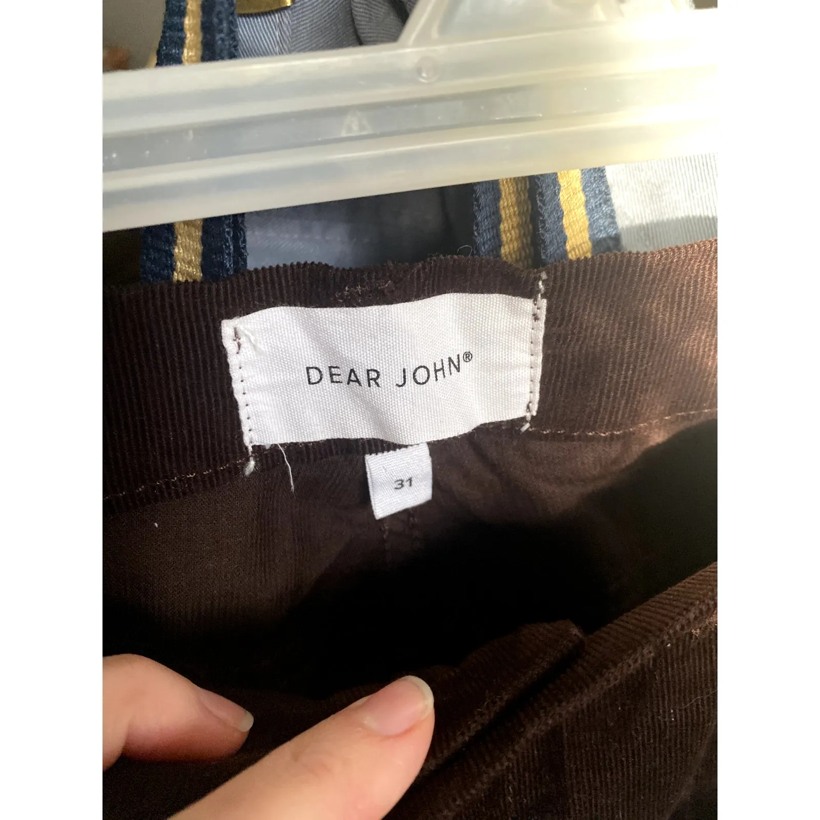 Dear John Blaire Straight Leg Mid Rise Ankle Chocolate Brown Corduroy Pants‎ 31 - Image 5