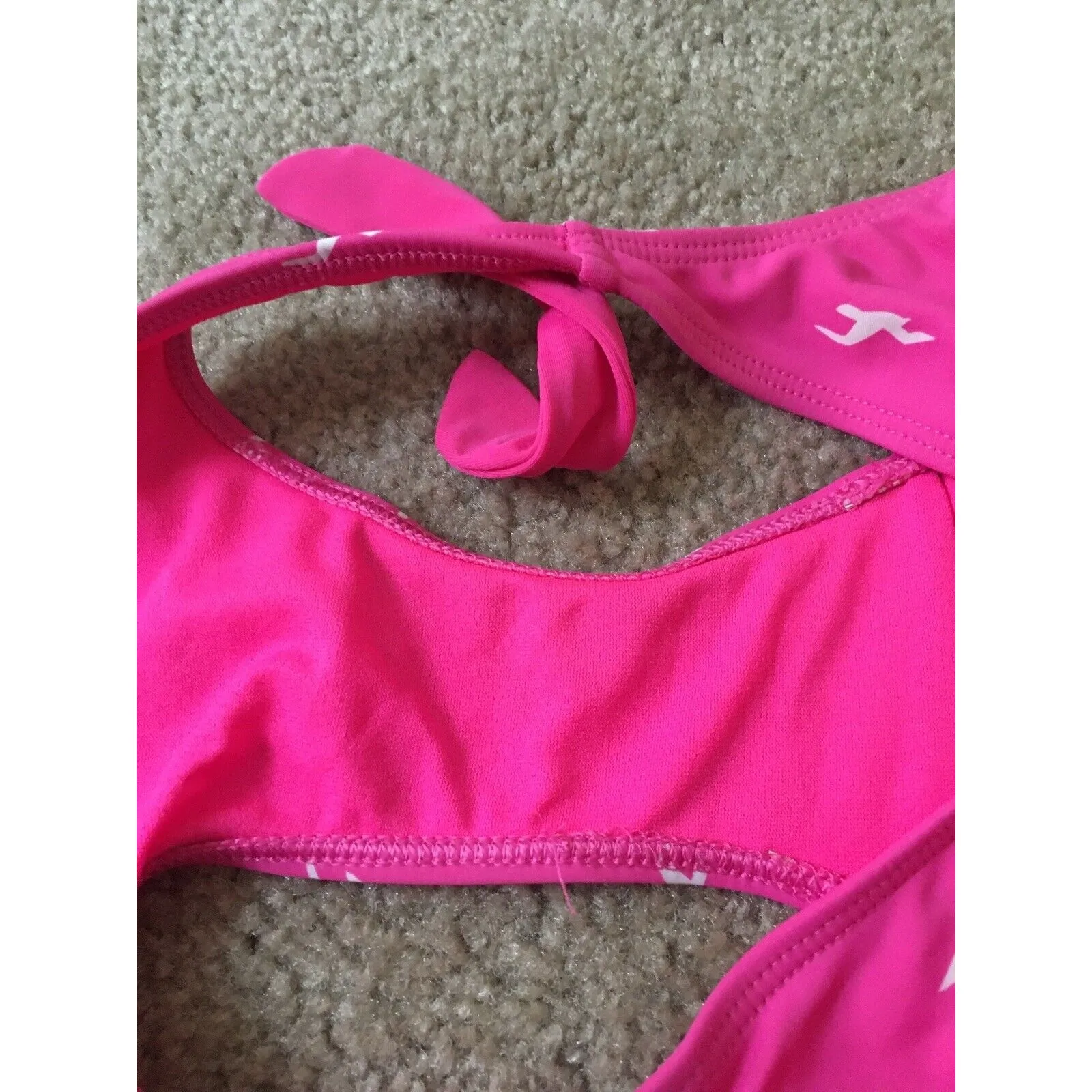 Hollister Women's Bird Print Swim Bikini Bottom Swimwear Size S White - Image 7