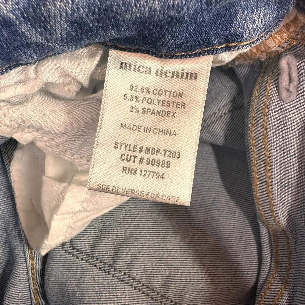 Mica Denim Women's Aniello Super High Rise Straight Leg Jeans Size 24 Blue - Image 8