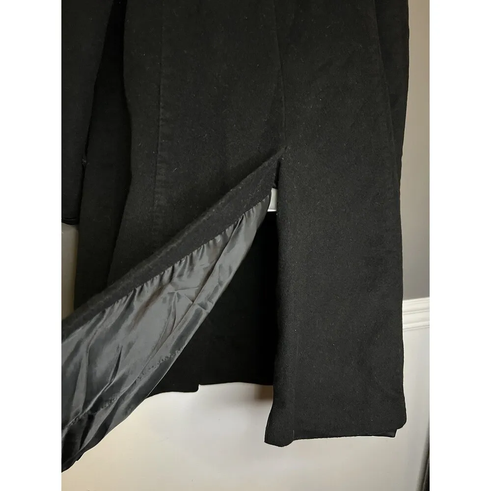 Jones New York Collection Coat Womens 10 Black Wool Cashmere Blend Classic Lined - Image 7