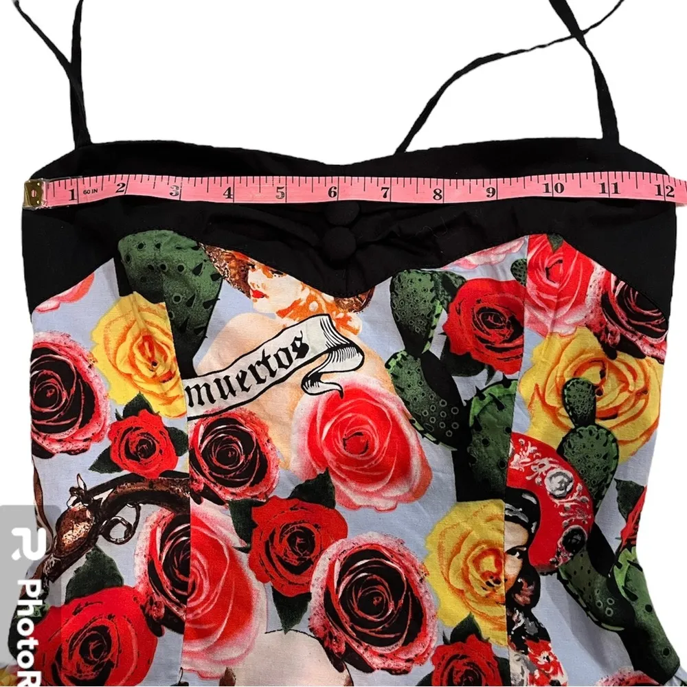 Hell Bunny Dia de los muertos Dsy of the dead dress size SM retro Style - Image 13