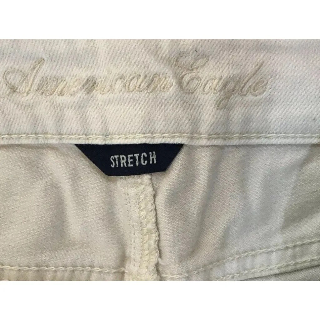 American Eagle Jean Shorts ~ Stretch ~ Size 2 ~ Cream - Image 4