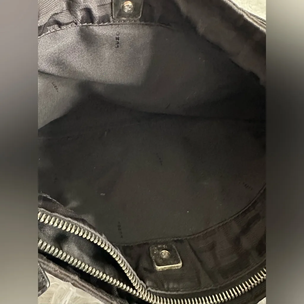 FENDI Zucca Black Nylon‎ Bag Handbag - Image 7