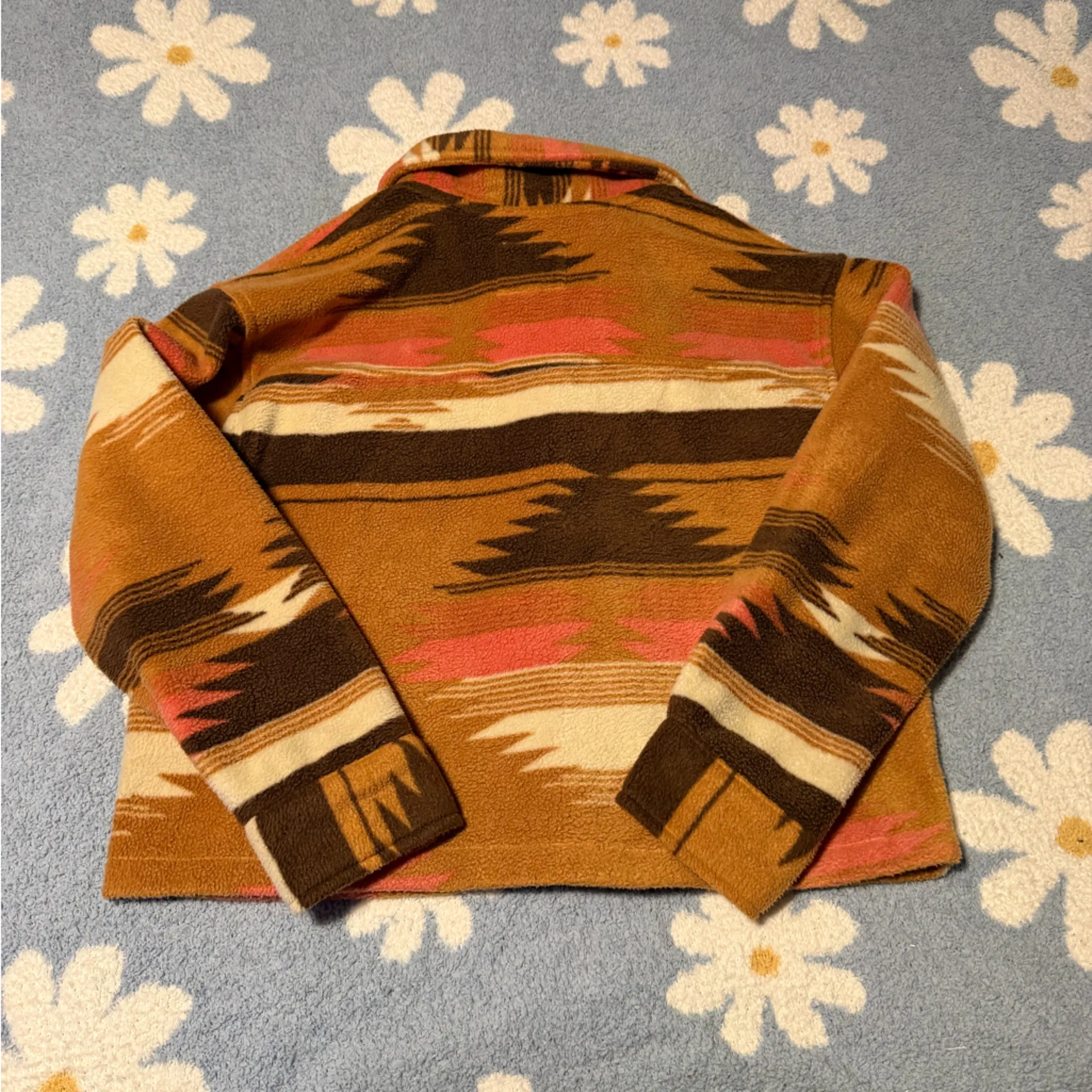 Thread & Supply Multicolor Button Down Aztec Fleece Auria Jacket Brown Size M - Image 2