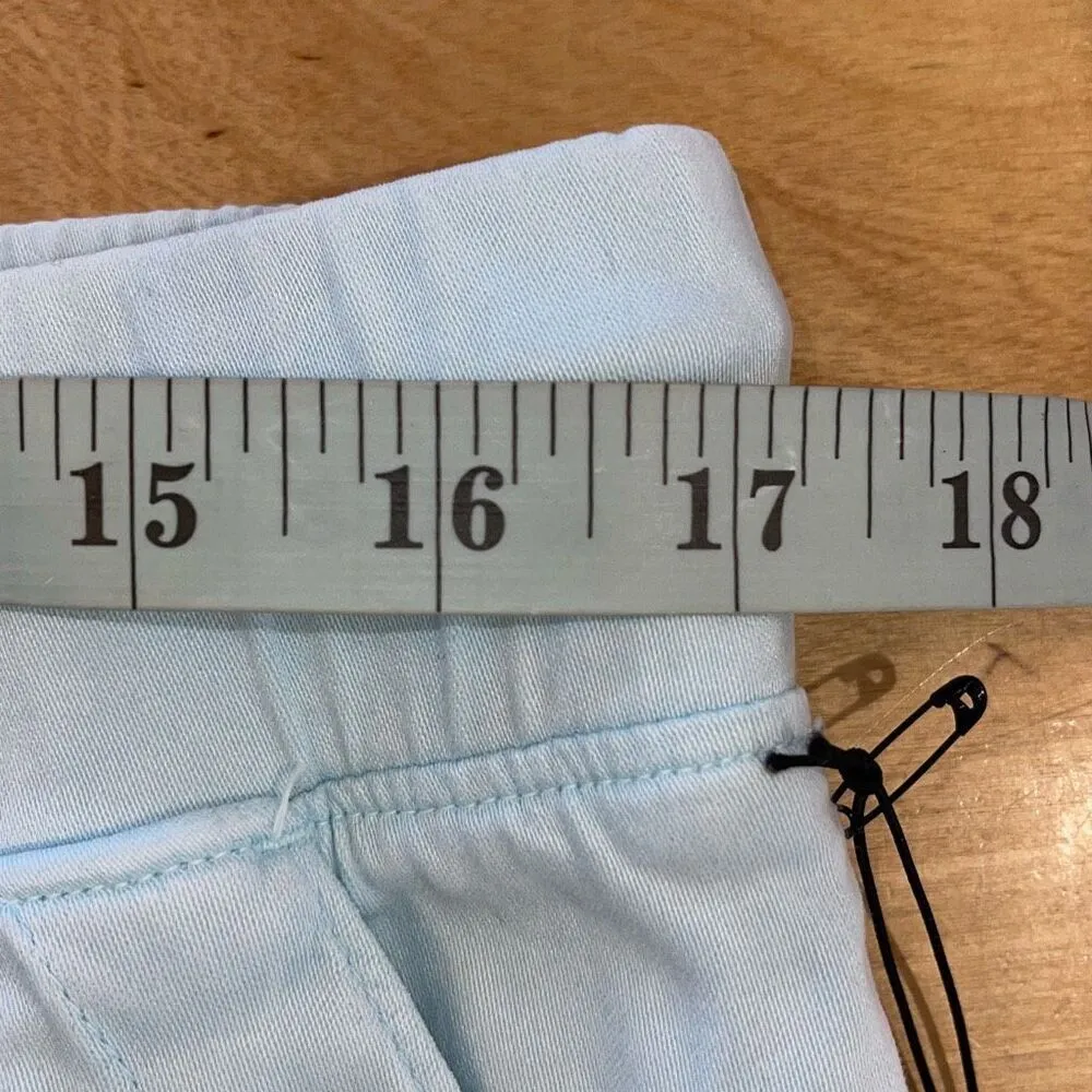 Bella Dahl Womens Elastic Waist Drawstring Cropped Jogger‎ Pants Aqua Large NWT - Image 9