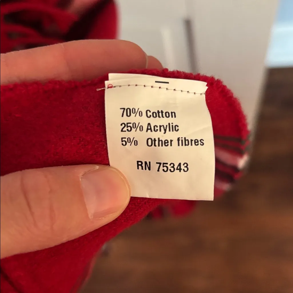 Tessilechiti 1987 Red Tartan Plaid Scarf — Italy - Image 3