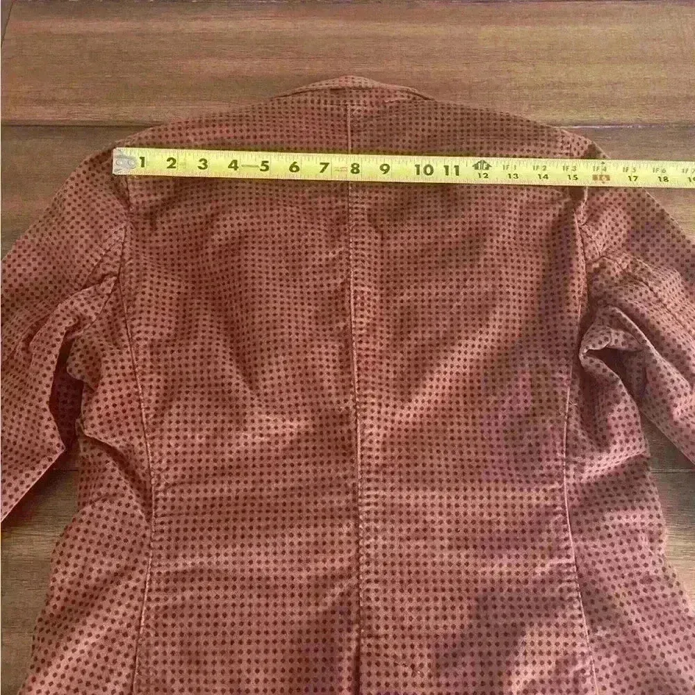 IANUX #Thinkcolored Italian Partly Handmade Polkadot Blazer Women's Size 44 US 8 Orange - Image 12