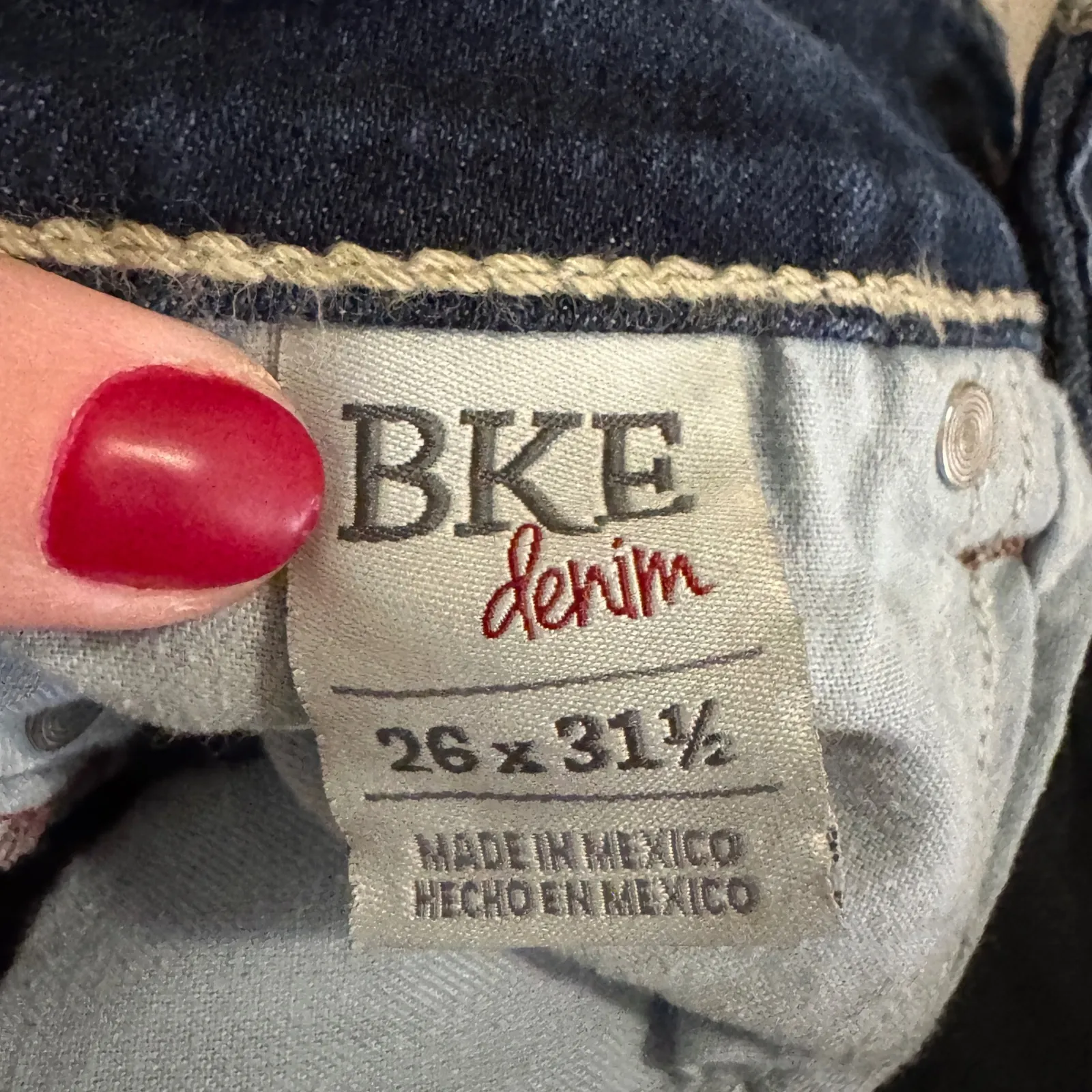 BKE Denim Stella Jeans Women's 26R Bootcut Stretch Dark Wash 26x31.5 Y2K Style Blue Size 26 - Image 4