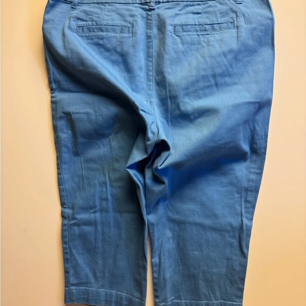 St. John's Bay Light Blue Cotton Pants - Image 4