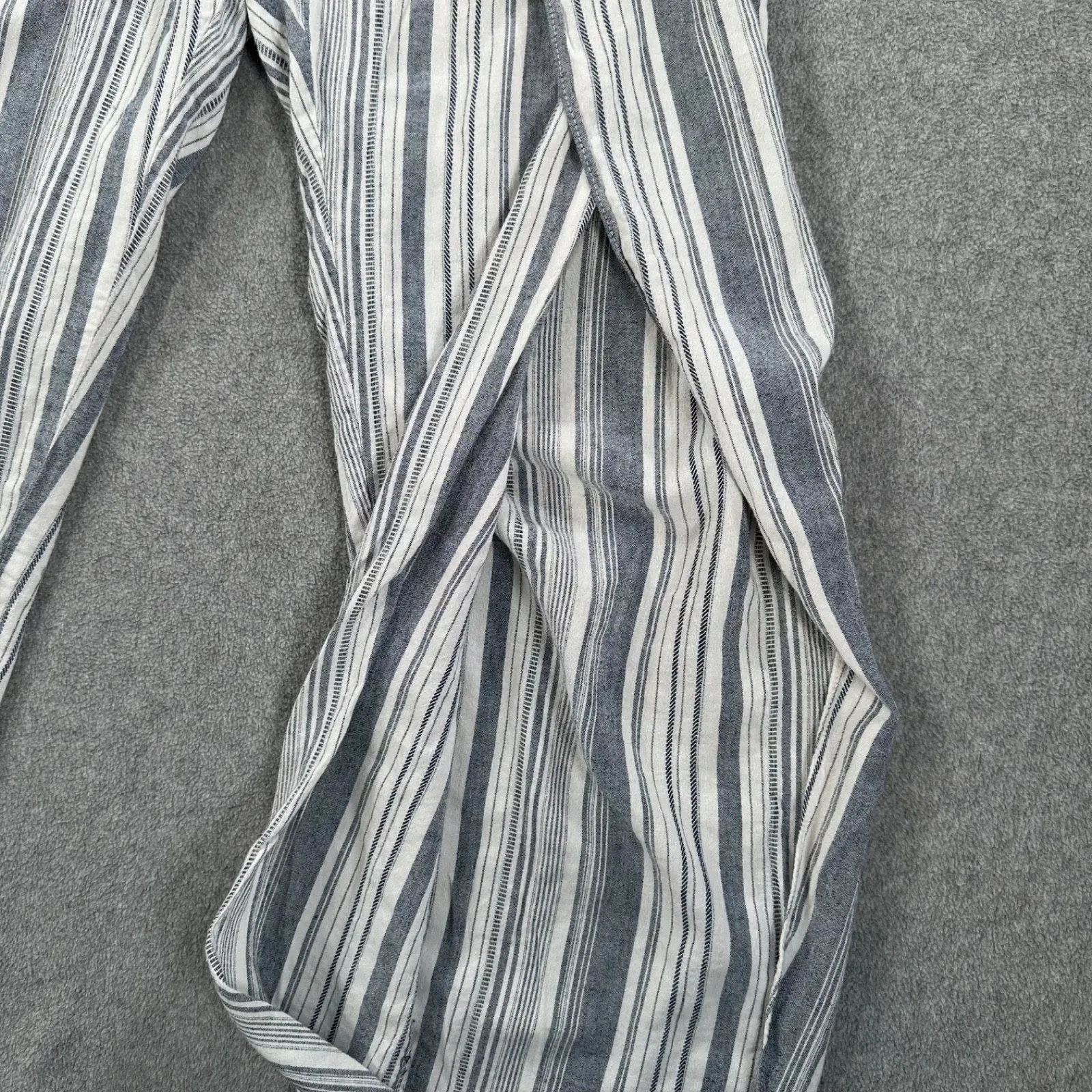 Anthropologie DREW Emerson Strapless Jumpsuit Size Small Linen Blend Striped - Image 6