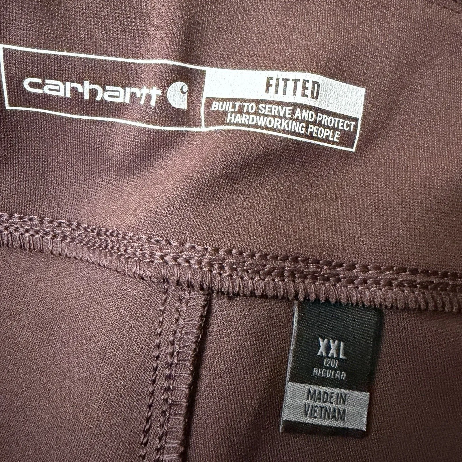 Carhartt Force Fitted Midweight Utility Leggings Womens XXL BlackBerry 29” - Image 4
