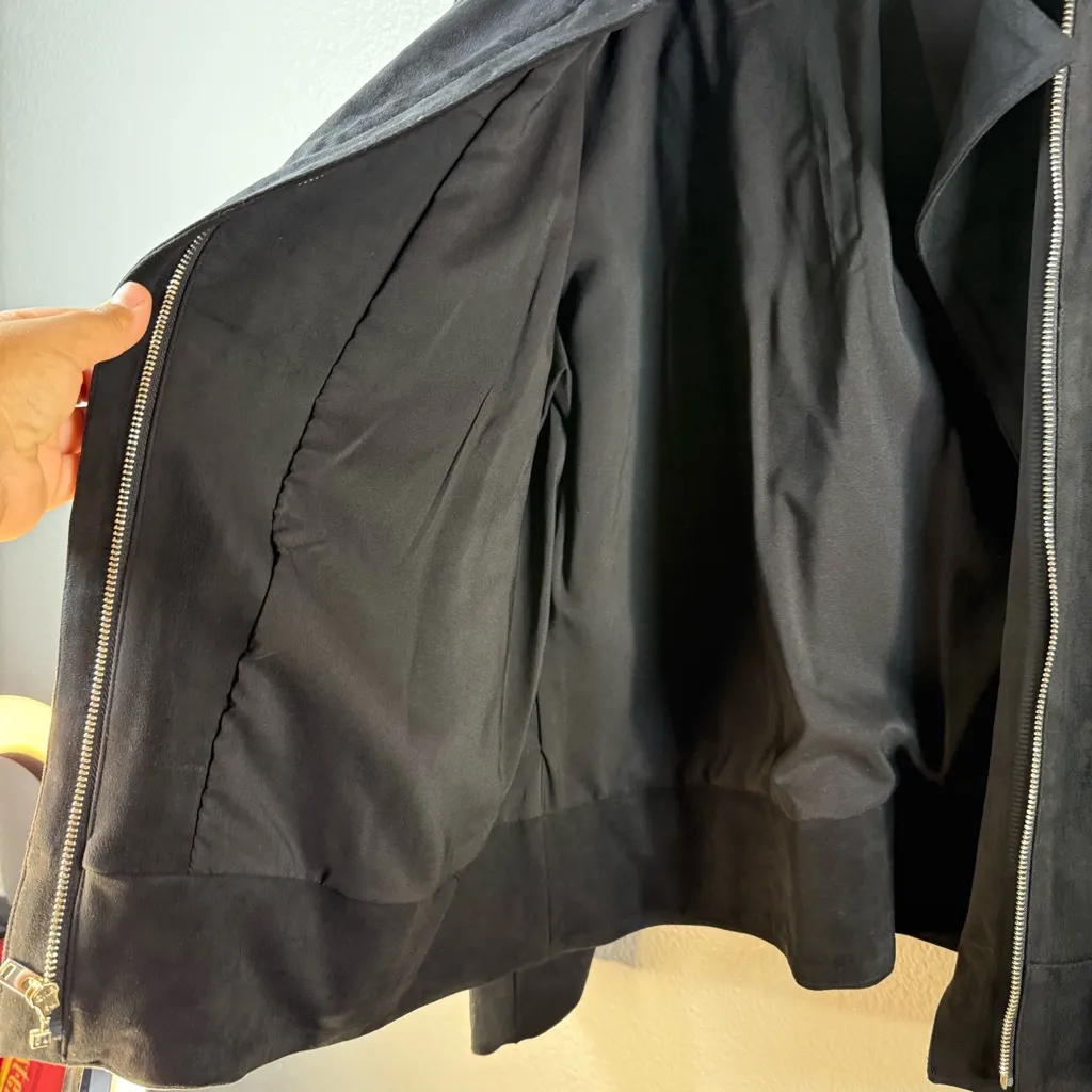 Chico’s Black Embroidered Women's Jacket SZ:2 - Image 6