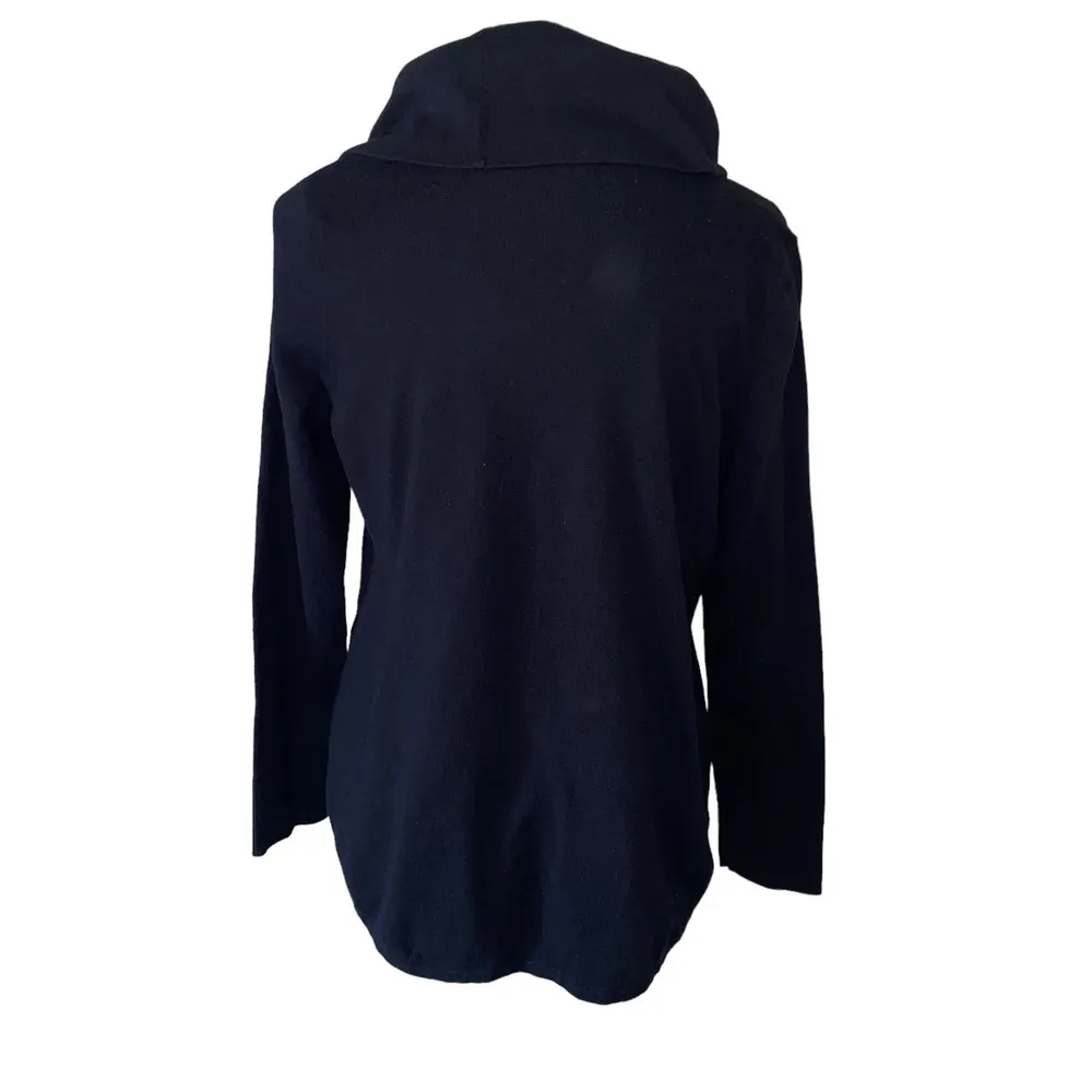 Chico’s Cam Black Cowl Neck Long Sleeve Pullover Sweater Size 1 - Image 4