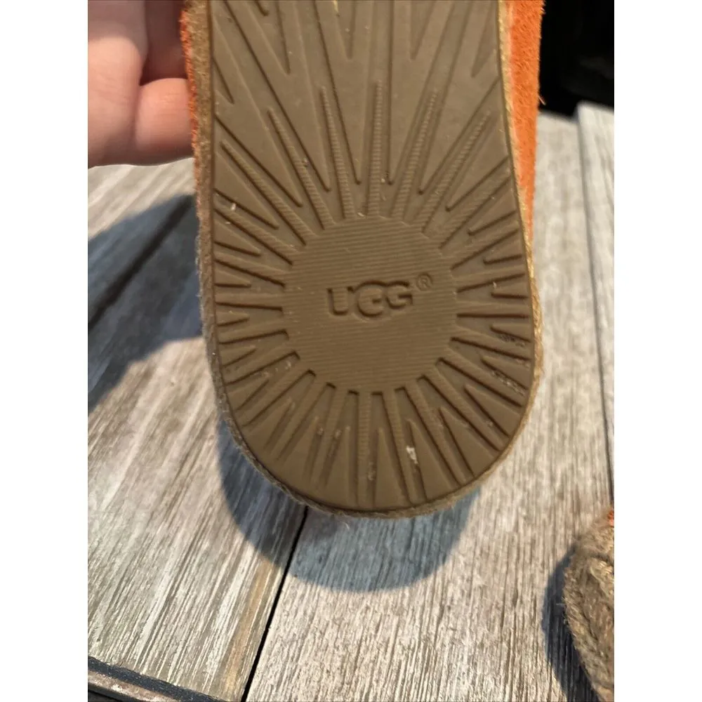 UGG Australia SANDRINNE II orange suede espadrille‎ loafers 1016678 size US 7 - Image 8
