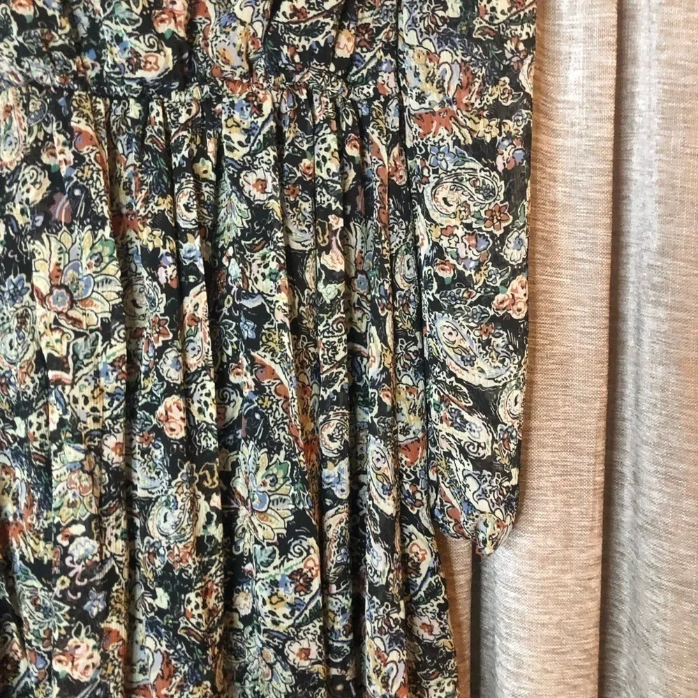 Band Of Gypsies Long Sleeve Floral Bohemian Dress - Image 11