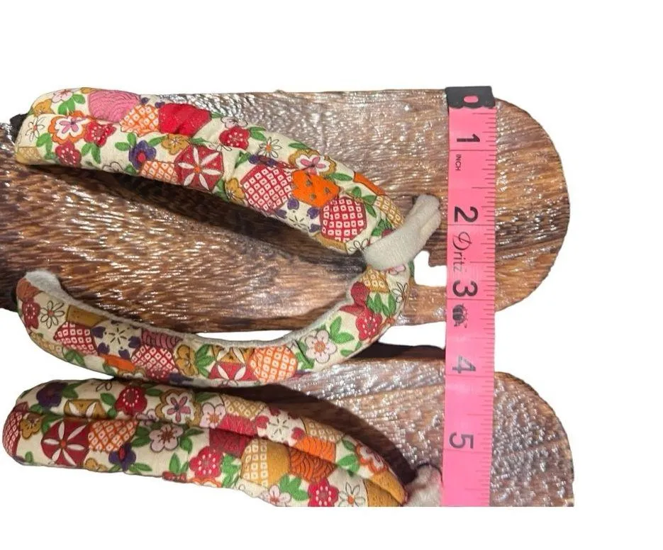 Japanese zōri synthetic wood slippers women's 7/8 Size undefined - Image 5