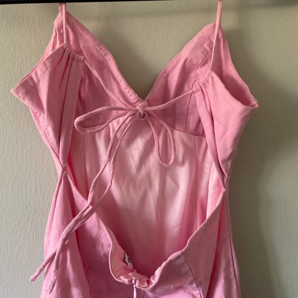 Princess Polly Pink Coquette Cotton Blend Open Back Ariana Mini Dress size 8 - Image 14