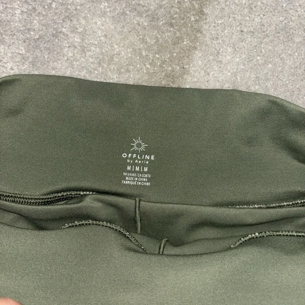 Aerie Offline Maggie Ruffle Tennis Skirt Olive Green Skort Womens‎ Size Medium - Image 3