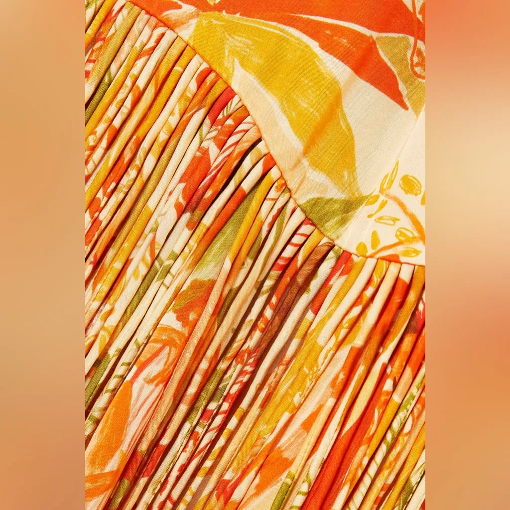 FARM RIO Leopard Forest Sand printed crepe halterneck Mini Dress - Image 4