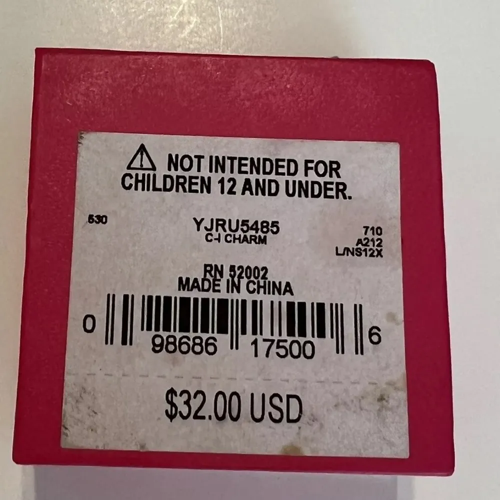 NWT NIB JUICY COUTURE Letter " I " Pendent Necklace Charm NEW Gold Tone - Image 5