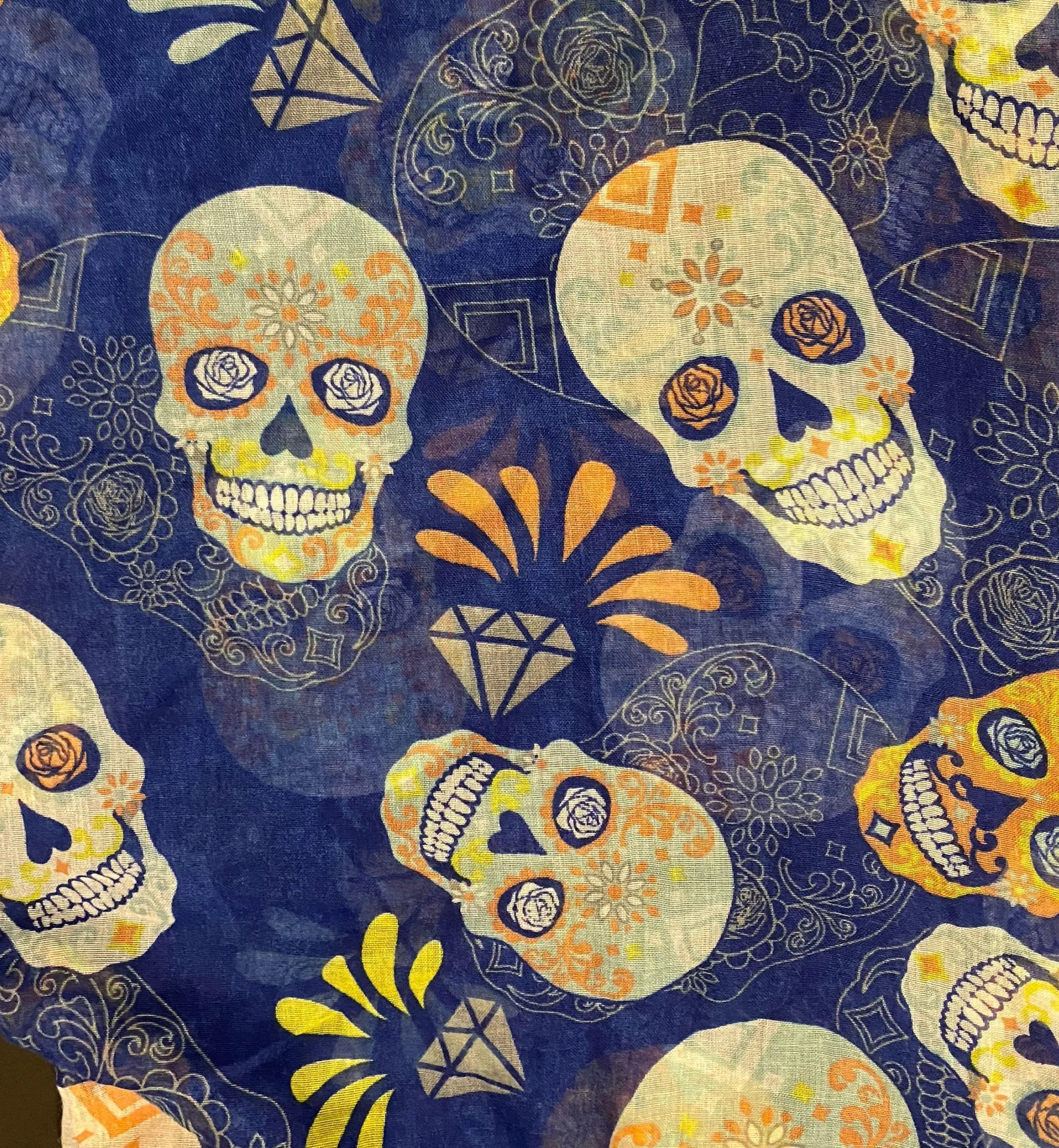 Women’s Sugar Skull Scarf Multiple - Image 2