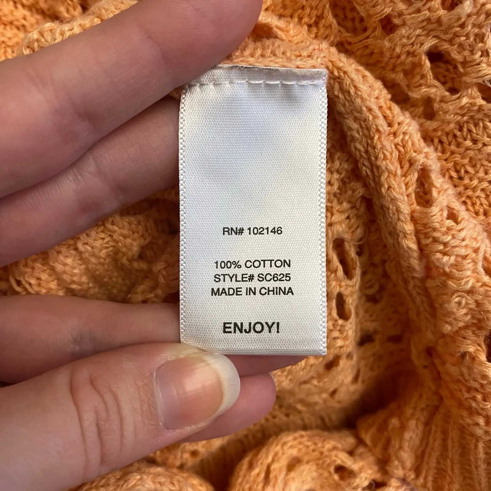 Michael Stars Open Knit Crew Neck Long Sleeve Top
Womens Size M/L Coral - Image 6