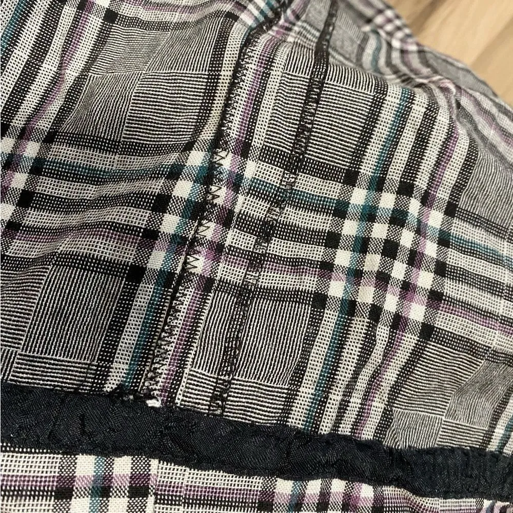 Vintage Innervisions by Shipshore Plaid Skirt Dark Academia Gray Size 10 - Image 7