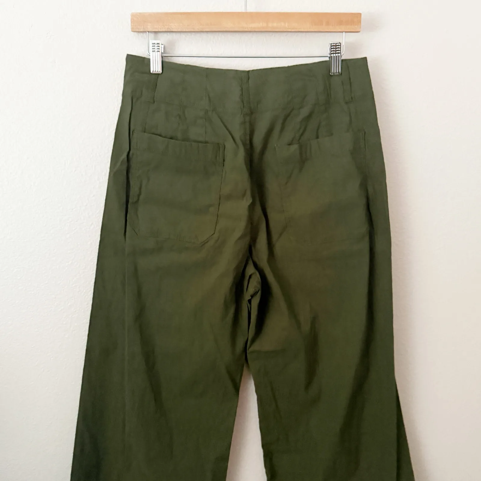 MAEVE x ANTHROPOLOGIE | The Colette Magic Fabric Wide-Leg Pants Dried Fern | 34T - Image 5