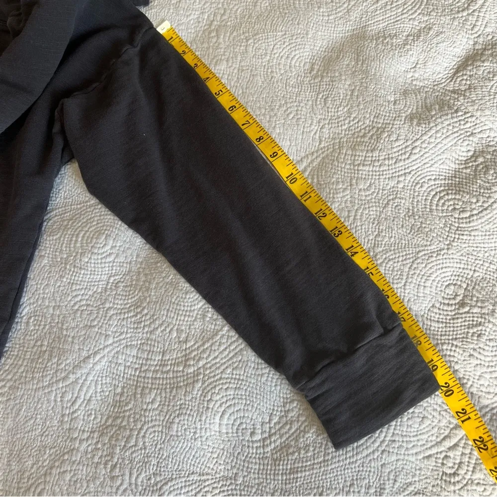 J.Crew Vintage Cotton Terry Turtleneck Shirt Womens L Large Black Top - Image 7