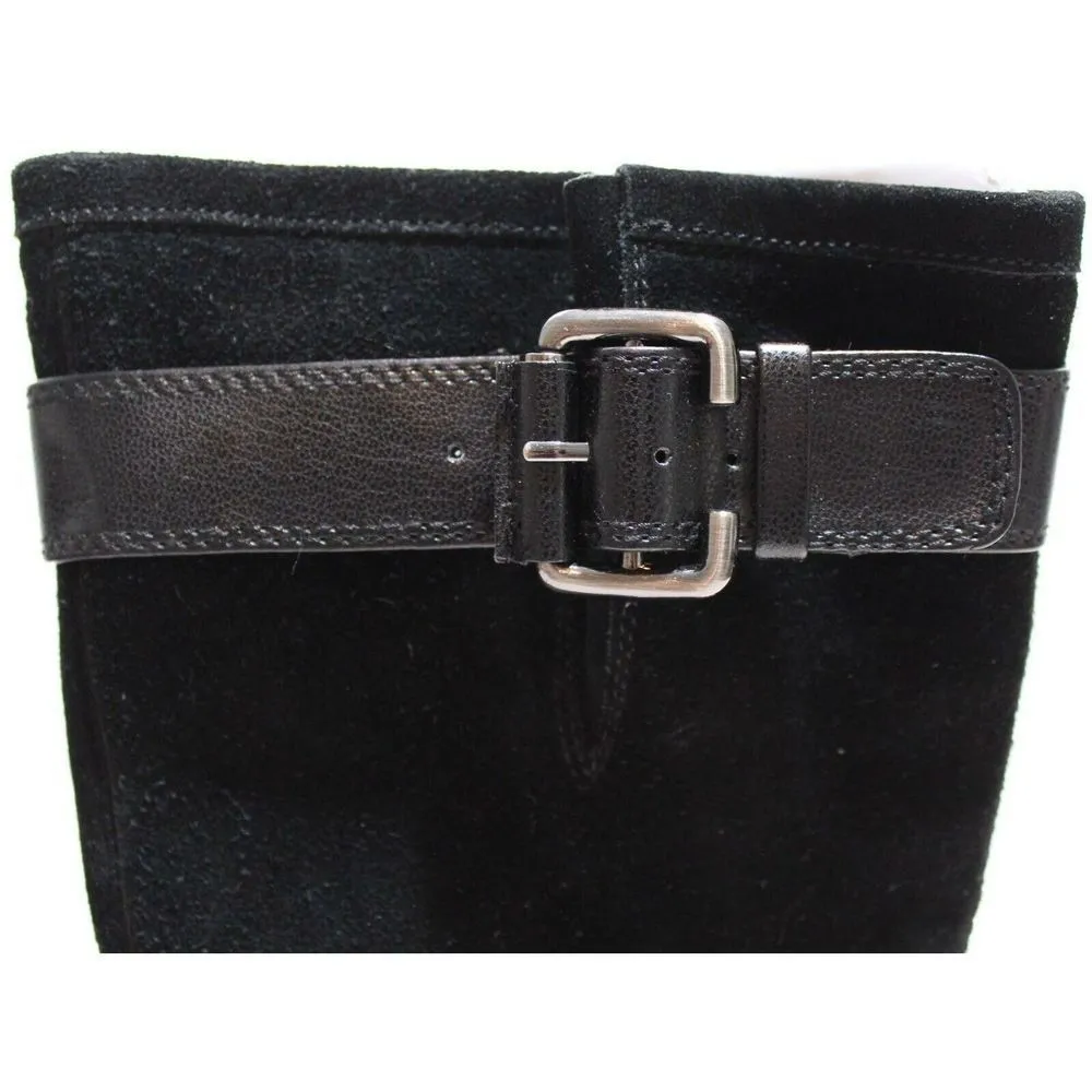 White Mountain Fawn Black Suede Mid-Calf Boots 6 M - Image 10