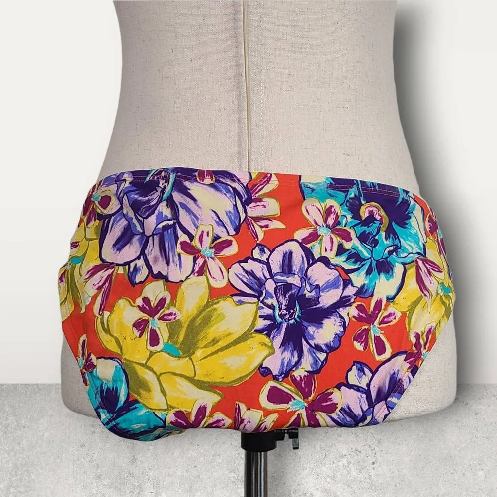 NWT Out From Under Urban Outfitters Floral Bikini Bottoms Strappy Cutouts Size L - Image 4