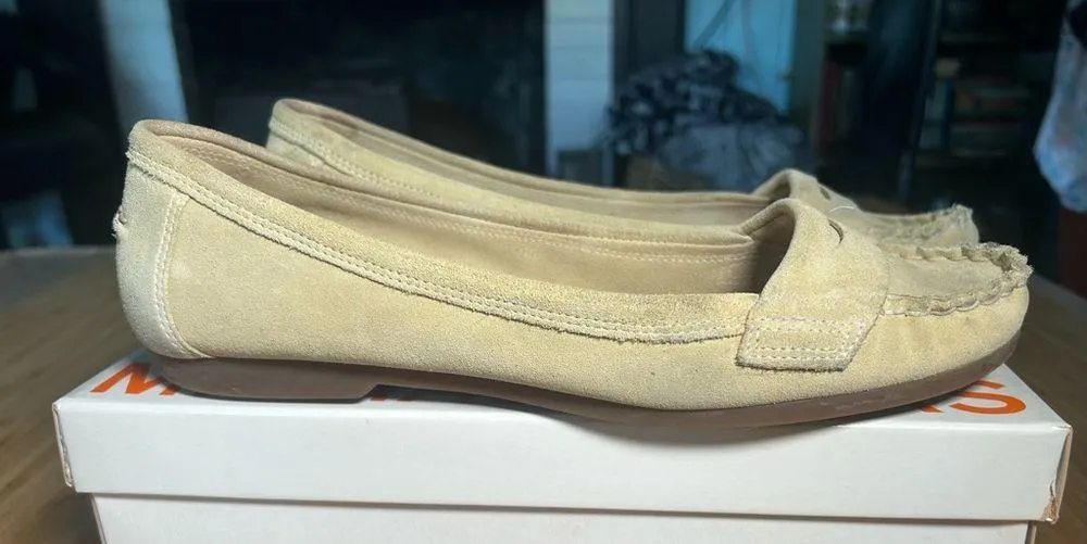 Kors-Michael Kors Cream Slip-on Moccasin Size 10 - Image 13
