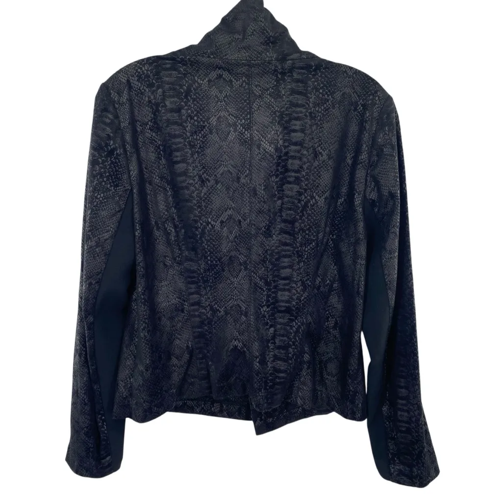 Mossimo Black Snakeskin Print Moto Jacket Size M - Image 6