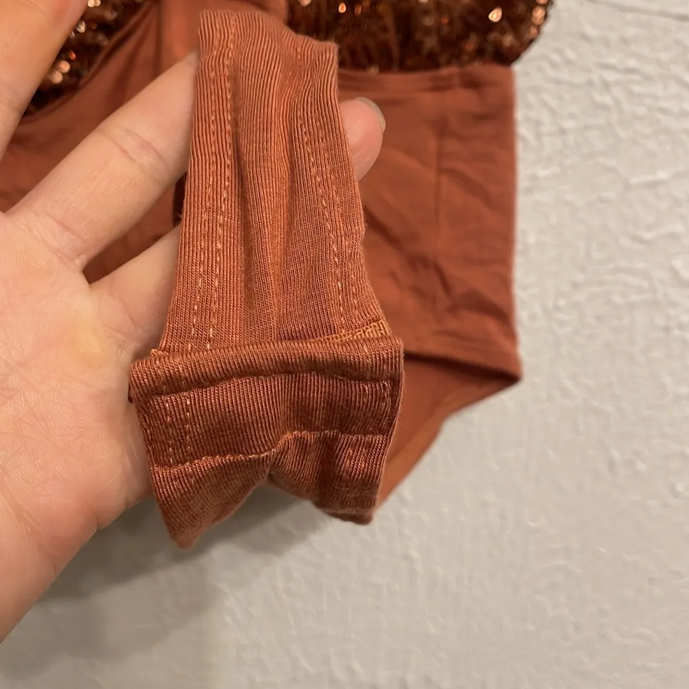 Free People Bronze Sequin Zuri set - Image 9