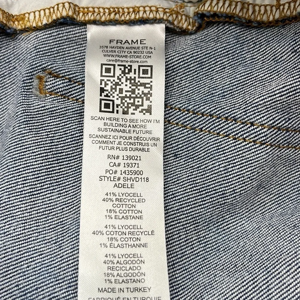Frame Denim Adele High Rise Shorts Size 31 - Image 10