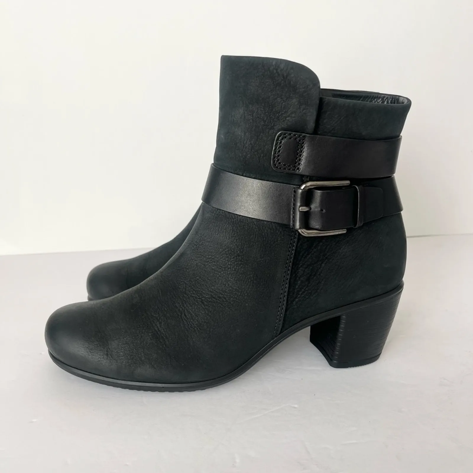 Ecco Touch 15 Mid Cut leather ankle boots 39 US 8 - Image 4