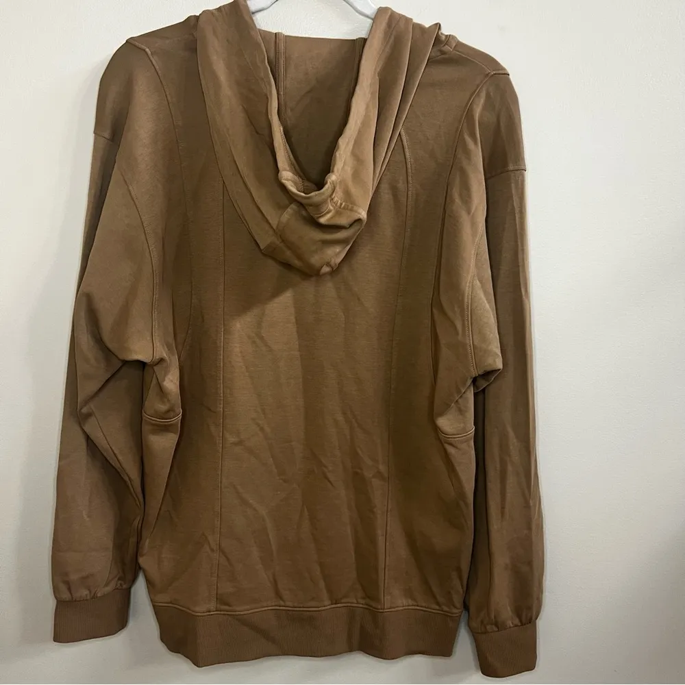 ATHLETA sundown hoodie sweatshirt in camel brown tan sz medium pullover - Image 8