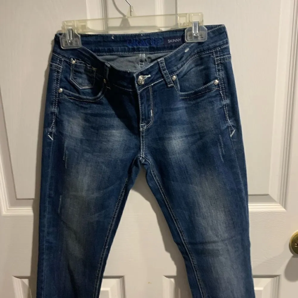 Grace in LA skinny jeans size 27 - Image 2