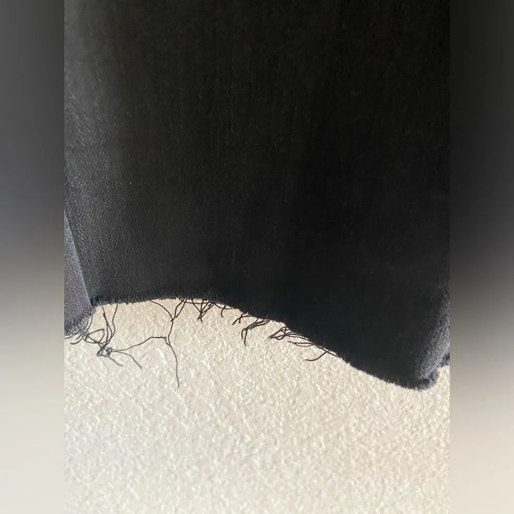 Judy Blue Black Destroyed Knee Raw Hem Mid Rise Jeans JB88137 Slim Fit Size 9 29 - Image 9