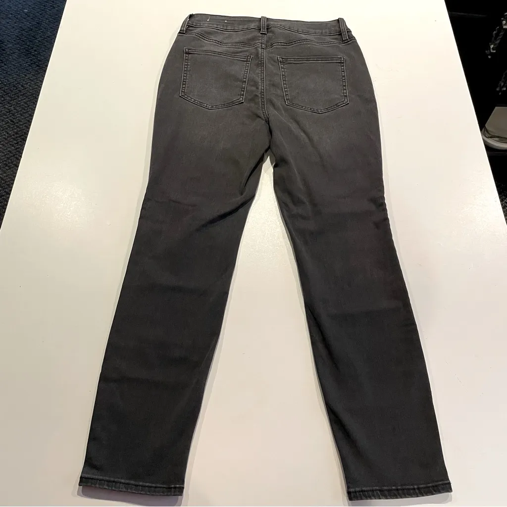 Chicos High Rise Skinny Ankle Faded Black Denim Jeans size 0R, US 4R - Image 4