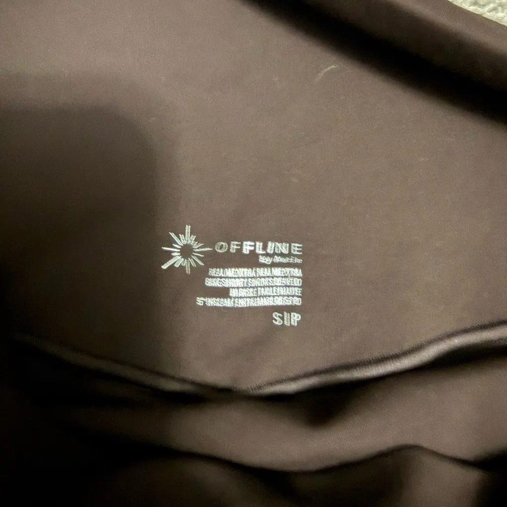 OFFLINE By Aerie Real Me XTRA 5" Bike Short size small Brown - Image 2