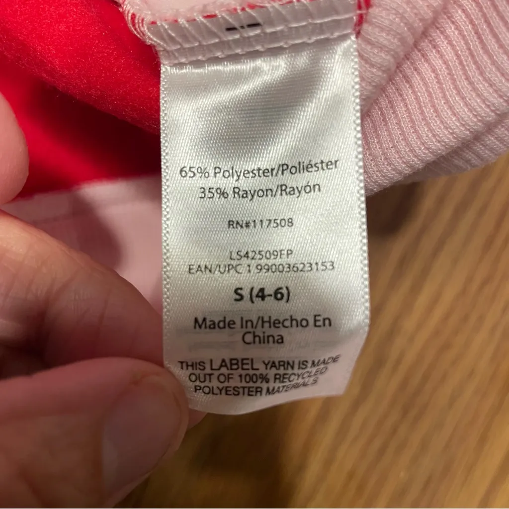 Wound Up Naughty & Nice Women Graphic Fleece Sweatshirt NWT Small Pink Christmas - Image 7