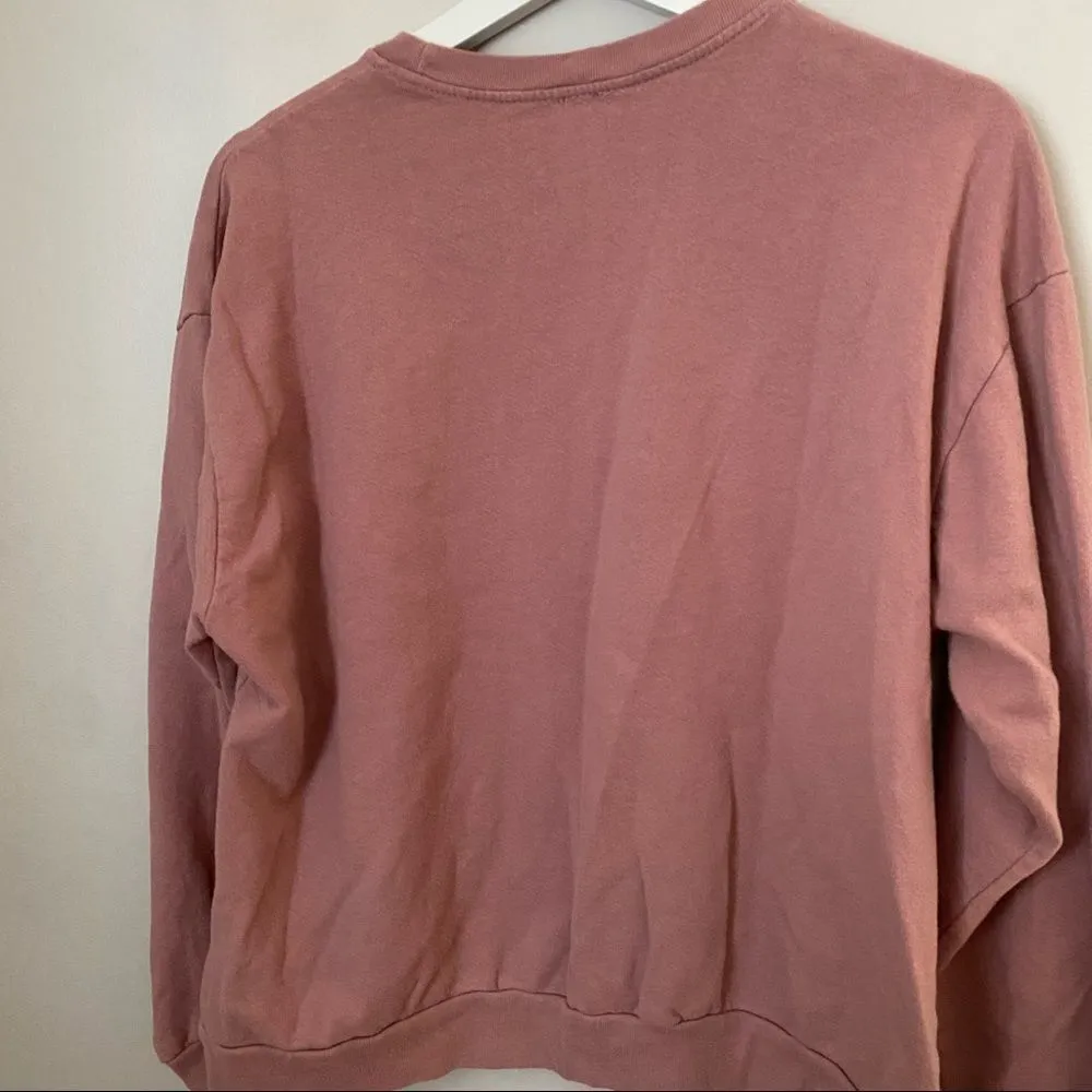 Blank Paige Sweatshirt Crewneck Weekend Graphic Pink Casual Athleisure Trendy - Image 4