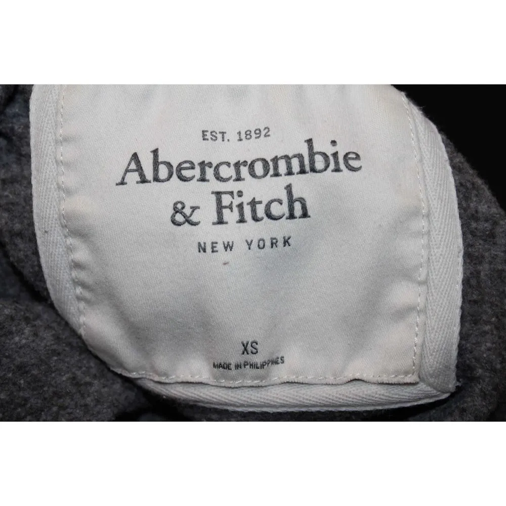 Womens Abercrombie & Fitch Gray Cotton Polyester Button-Up Collar Jacket Size XS - Image 3