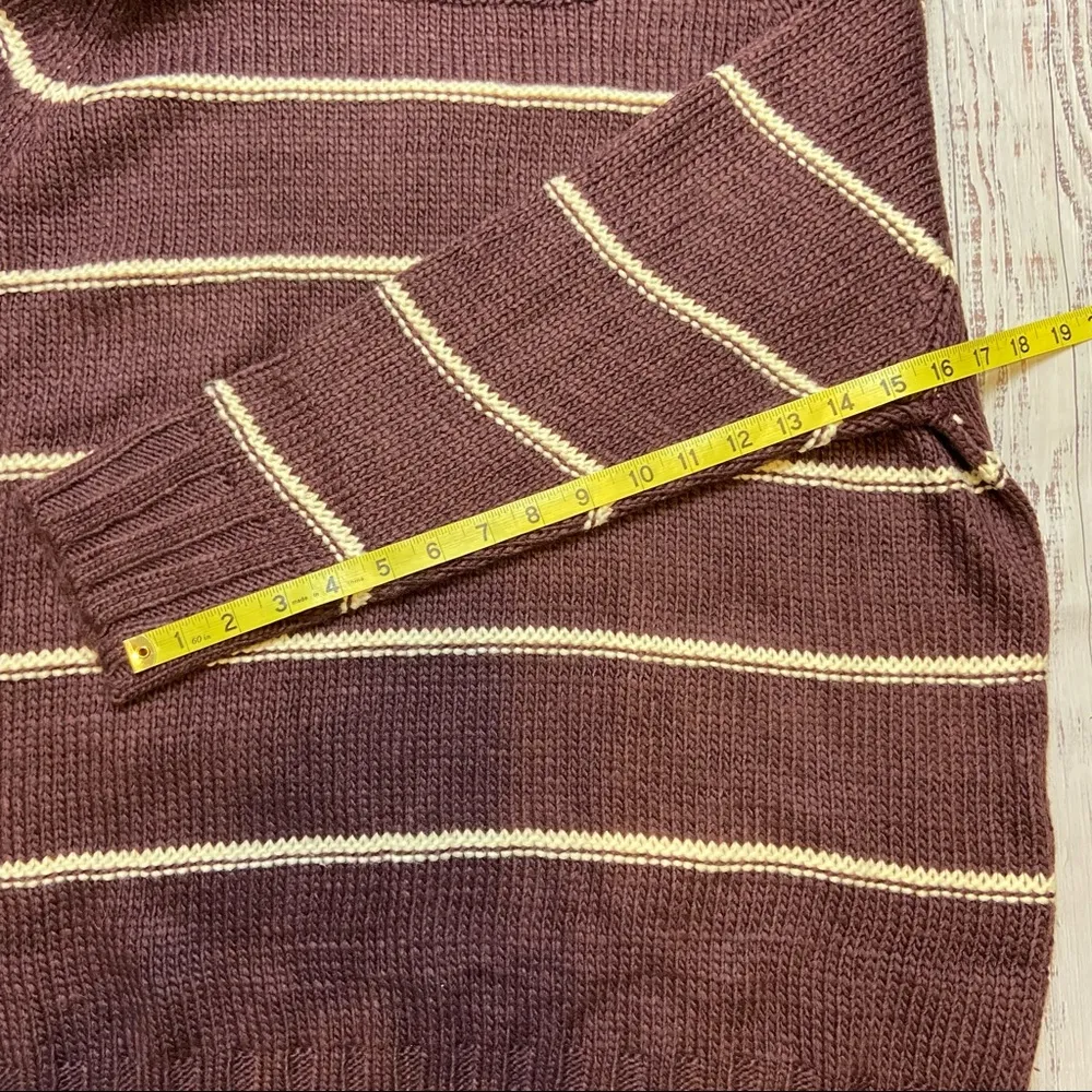 Easel Plum Striped Oversized Sweater. Size Large. Excellent Condition. - Image 7