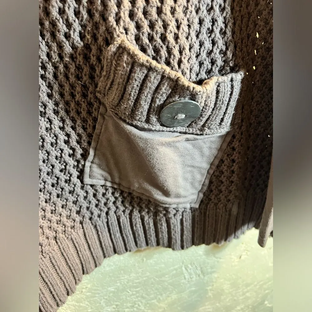 Sweater by PURE hand knit XS/S on tag, grey to taupe in color, 100% cotton, love Gray - Image 7