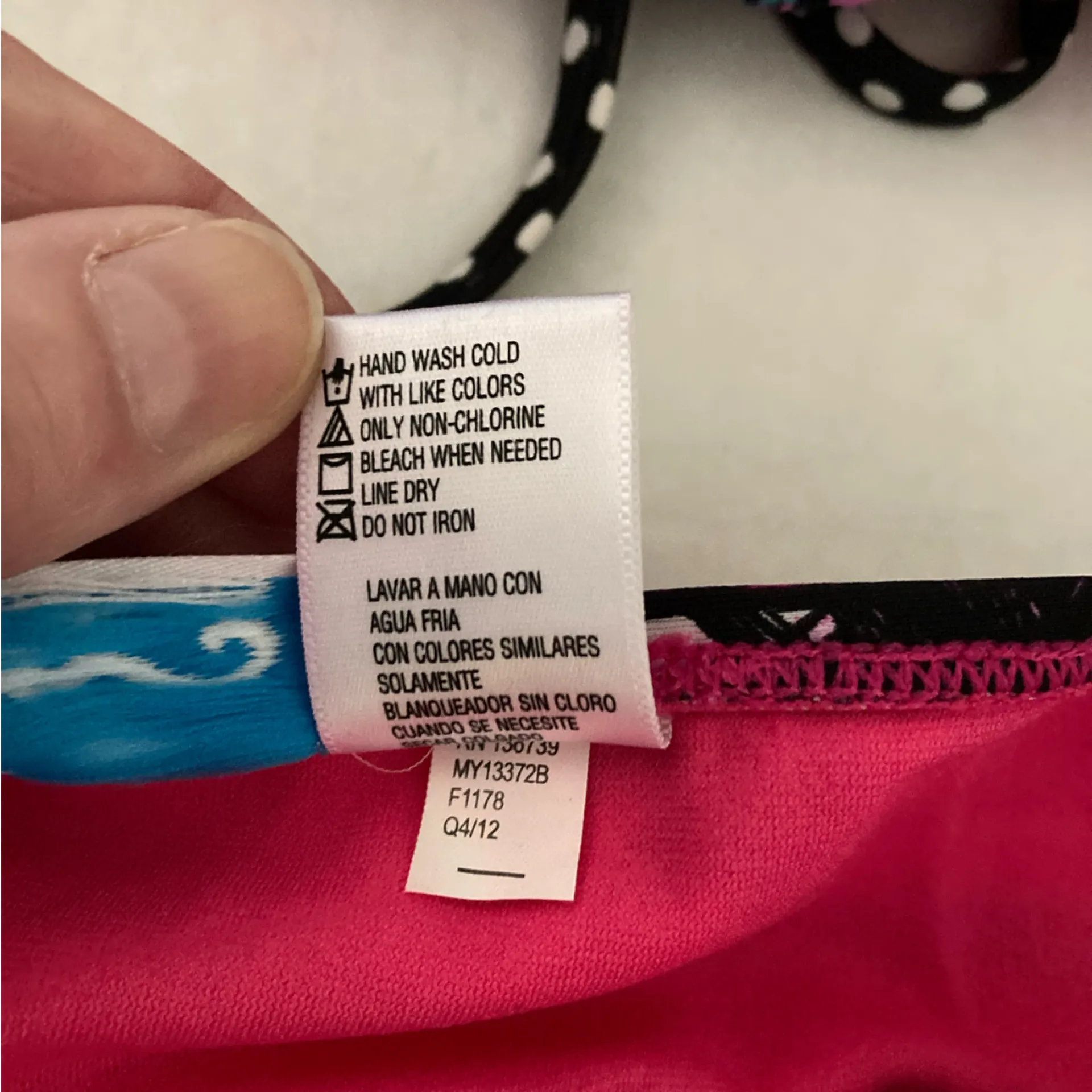 🌞NWOT California Waves Hawaiian Print Triangle Top with Bikini Bottoms A - Image 4